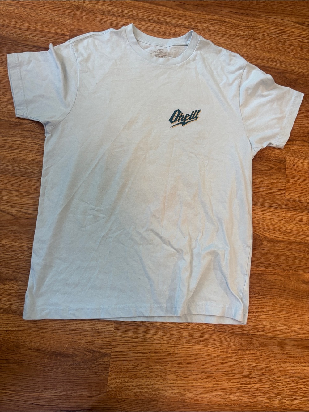 O'Neill Men's Light Blue Script Logo Short Sleeve Tee